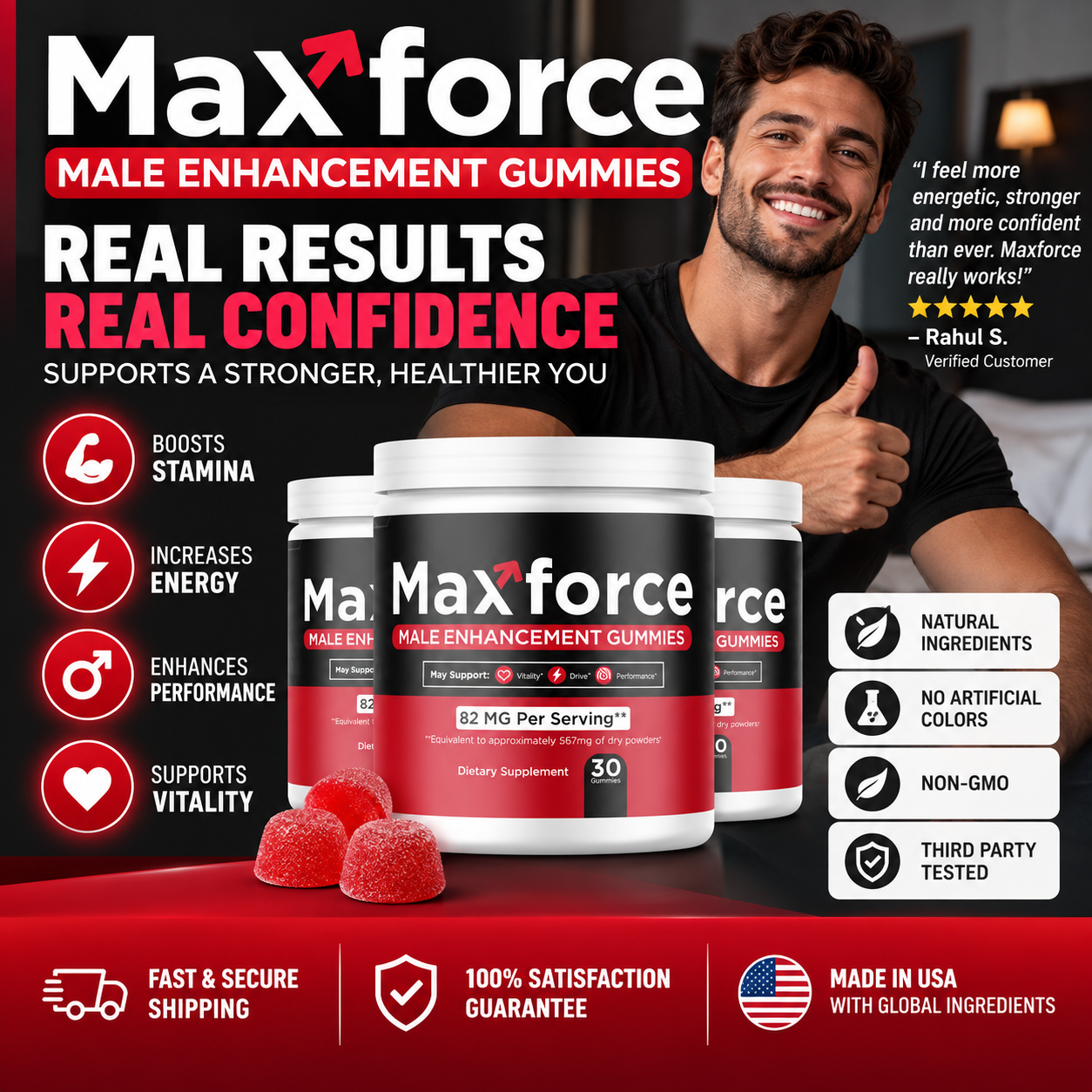 Max Force Supplement Bottle Review
